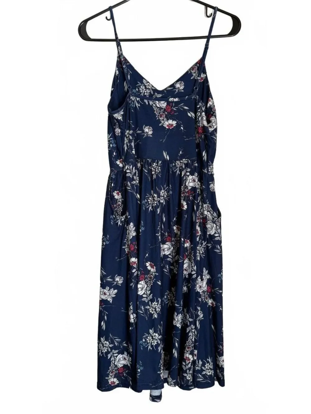 Yathon NEW Dress Size Medium Blue Sleeveless Flare Cottagecore Coquette Floral